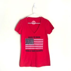 ⭐️5 for $25⭐️ Lady Brand Red White and Blue American Flag Fourth of July Shirt